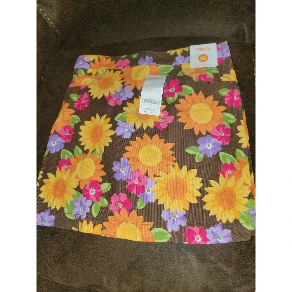 Gymboree sunflower smiles skort‎ size 10 nwt